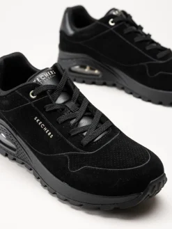 Skechers - UNO Rugged Chillproof - Svarta sneakers i mocka