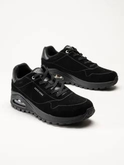 Skechers - UNO Rugged Chillproof - Svarta sneakers i mocka