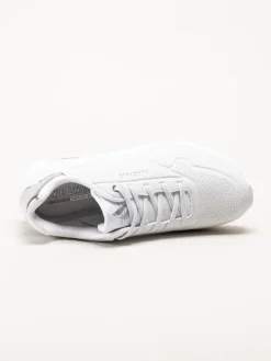 Skechers - Uno - Shimmer Away - Vita sneakers i skinnimitation