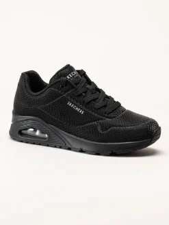 Skechers - Uno - Shiny Scale - Svarta sneakers med ormmönster