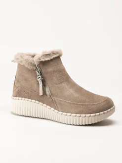 Skechers - Wilshire Blvd - Fresh Zip - Beige fodrade boots