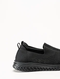 Soft Comfort - Turnpike - Svarta sneakers i stickad textil