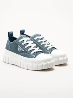 S.Oliver - Blå chunky sneakers i textil