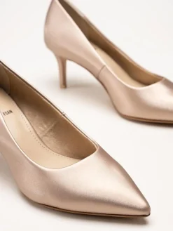 S.Oliver - Ljusrosa pumps med guldskimmer