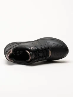 S.Oliver - Svarta sneakers i skinnimitation
