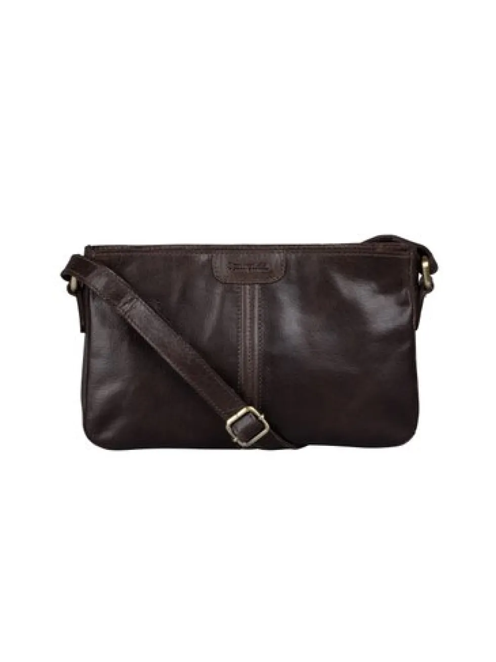 Springfield - Brun weekendbag i skinn