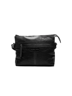 Springfield - Springfield Flapbag - Mörkbrun axelremsväska i skinn