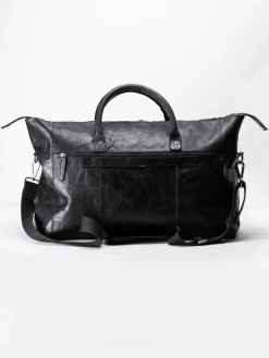 Springfield - Svart weekend bag i skinn
