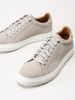 Strömberg - Arezzo - Ljusgrå sneakers i mocka