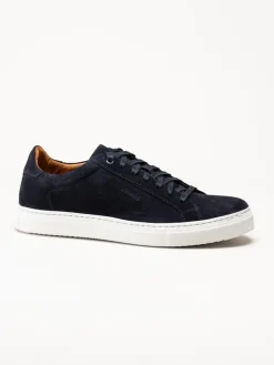 Strömberg - Arezzo - Mörkblå sneakers i mocka