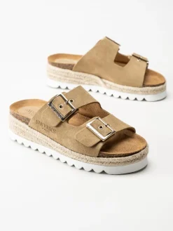 Sweeks - Sonja - Beige sandaler i mocka
