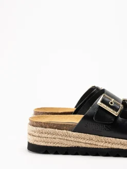 Sweeks - Sonja - Svarta sandaler i skinn