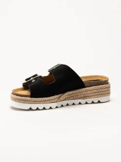 Sweeks - Sonja - Svarta slip in sandaler i mocka