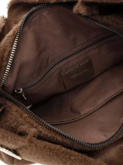 Tamaris bags - Gaja Pouch M - Brun mjuk väska i fuskpäls