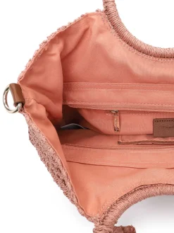 Tamaris Bags - Kassandra cityshopper M - Gammelrosa handväska i vacker raffia