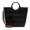 Tamaris Bags - Kassandra cityshopper M - Svart handväska i vacker raffia