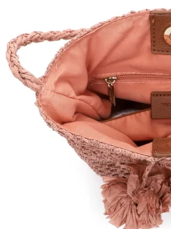 Tamaris Bags - Kassandra crossover - Gammelrosa handväska i vacker raffia