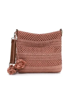 Tamaris Bags - Kassandra crossover - Gammelrosa handväska i vacker raffia