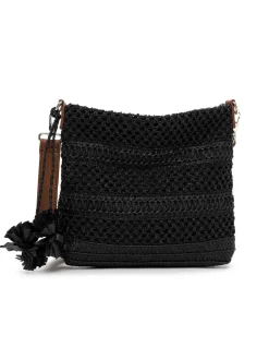 Tamaris Bags - Kassandra crossover - Svart handväska i vacker raffia