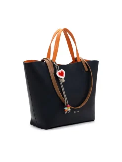 Tamaris Bags - Keshia Cityshopper L - Mörkblå minimalistisk stor väska - två i en