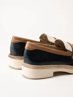 Tamaris Comfort - Multifärgade loafers i skinn