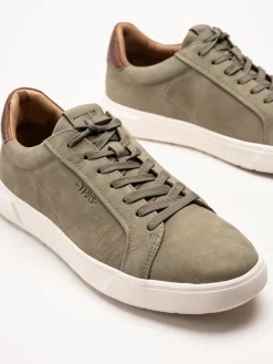 Tamaris Men - Gröna sneakers i nubuck