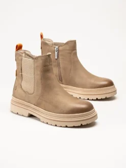 Tamaris Wide - Beiga varmfodrade boots