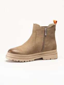 Tamaris Wide - Beiga varmfodrade boots