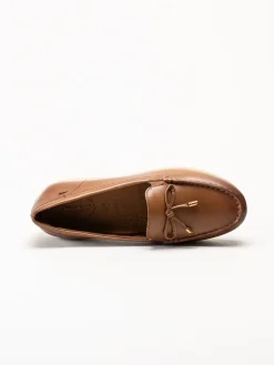 Tamaris Wide - Bruna loafers i skinn