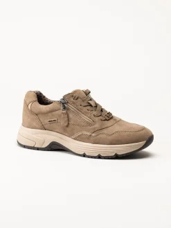 Tamaris Wide - Bruna sneakers i mocka