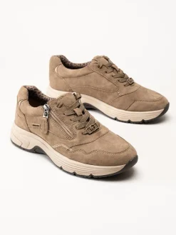 Tamaris Wide - Bruna sneakers i mocka