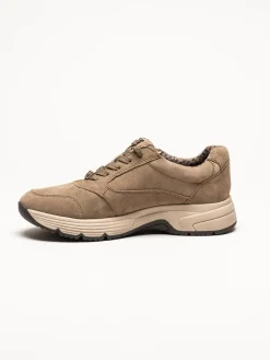 Tamaris Wide - Bruna sneakers i mocka