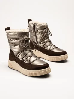Tamaris Wide - Bruna varmfodrade boots