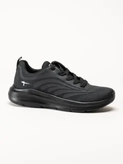 Tamaris Wide - Svarta sportiga sneakers i textil