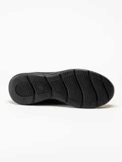 Tamaris Wide - Svarta sportiga sneakers i textil