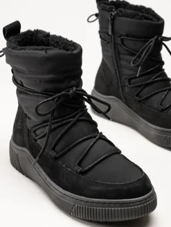 Tamaris Wide - Svarta varmfodrade boots