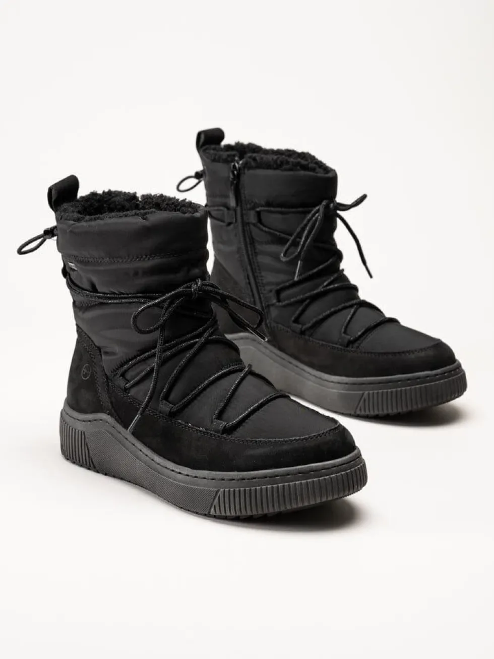Tamaris Wide - Svarta varmfodrade boots