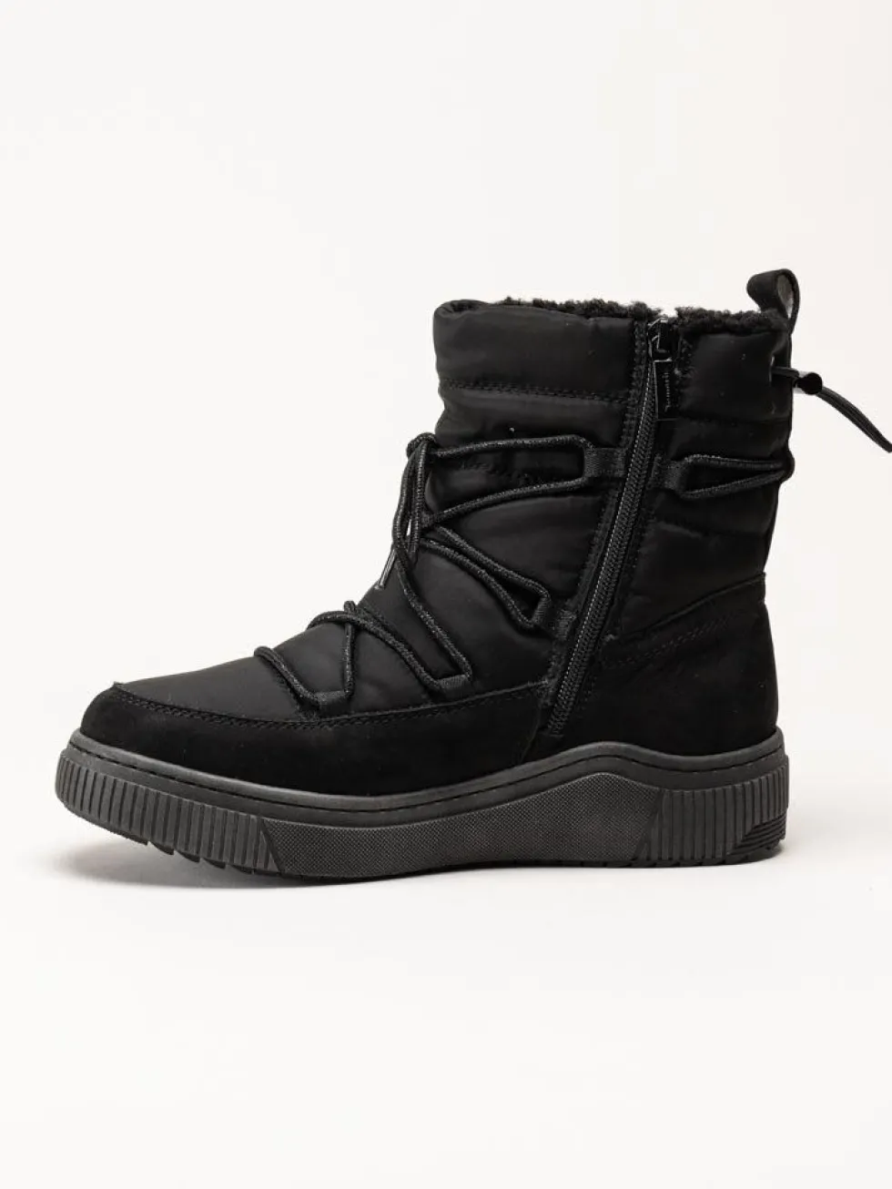 Tamaris Wide - Svarta varmfodrade boots