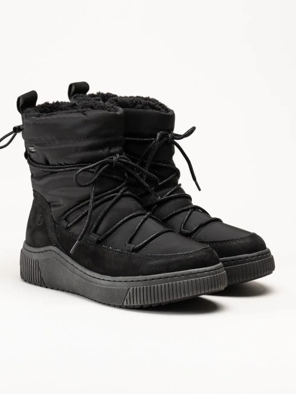 Tamaris Wide - Svarta varmfodrade boots