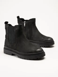 Tamaris Wide - Svarta varmfodrade boots