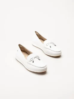 Tamaris Wide - Vita loafers i skinn