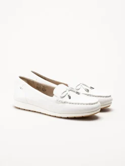 Tamaris Wide - Vita loafers i skinn
