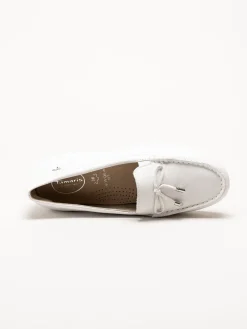 Tamaris Wide - Vita loafers i skinn