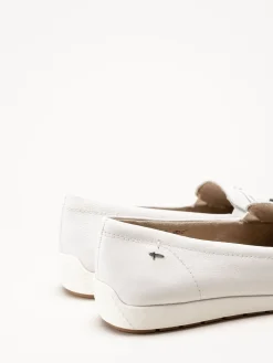 Tamaris Wide - Vita loafers i skinn