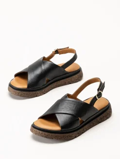 Ten Points - Mona - Svarta skinnsandaler