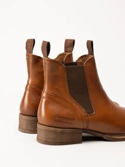 Ten Points - Pandora - Ljusbruna chelsea boots i skinn