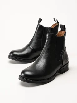 Ten Points - Pandora - Svarta chelsea boots i skinn