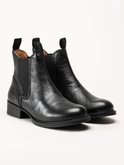 Ten Points - Pandora - Svarta chelsea boots i skinn
