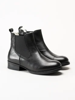 Ten Points - Pandora - Svarta chelsea boots i skinn
