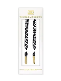 The Shoelace Brand - Classic Zebra 100cm - Zebramönstrade skoband i textil